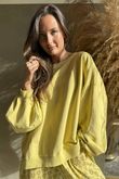 Lagen Lantern Sleeve Sweatshirt Soft Ochre